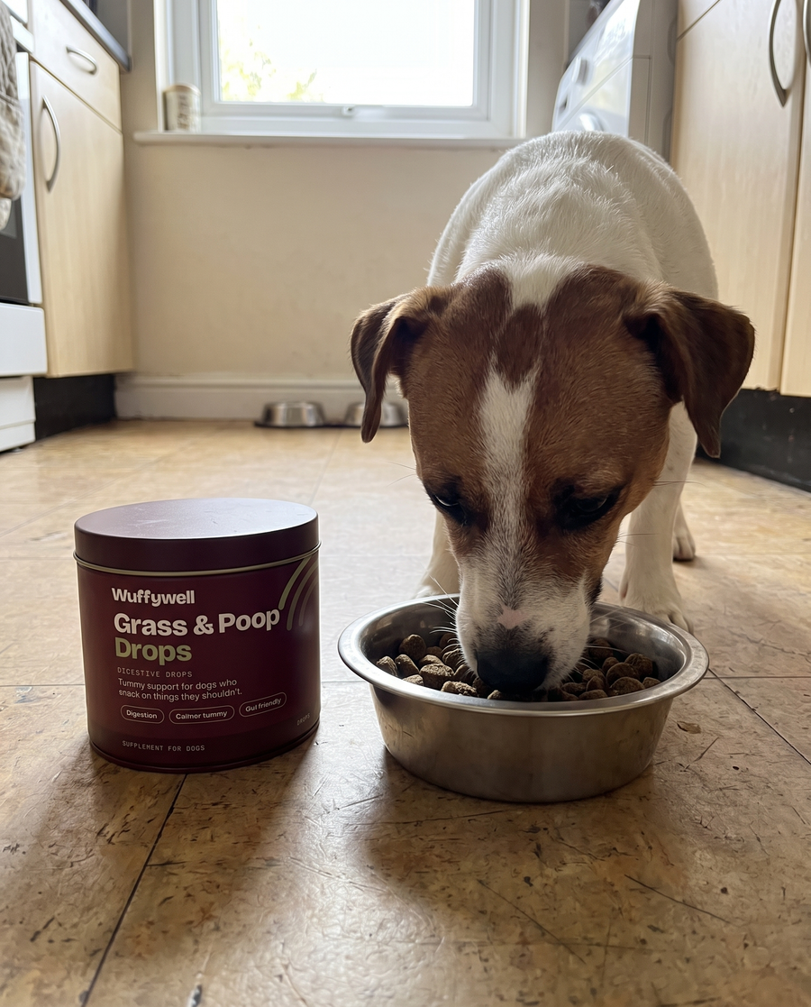 Jack Russell with Grass & Poop Drops